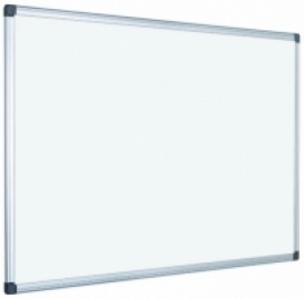 Pizarra lacada blanca para rotuladores marco aluminio